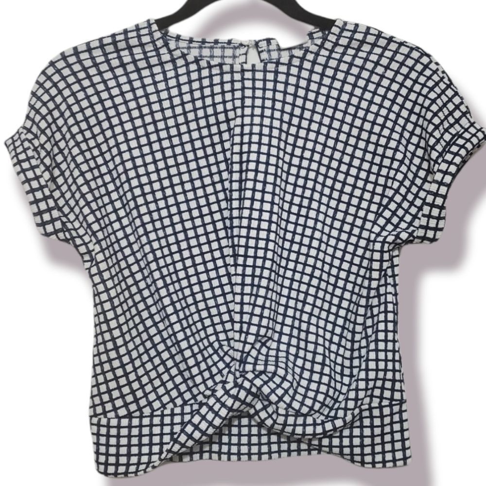 *EUC- Zara kids Textured Gingham top size:10